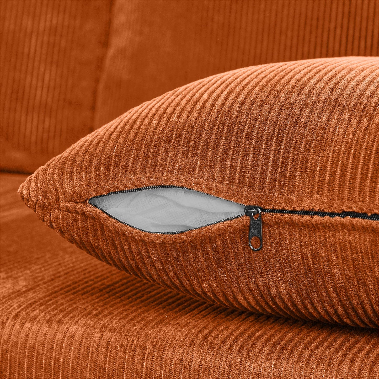 Cloud Modular Sectional Sofa Boneless Couch for Living Room, Modern L-Shaped Corner Couch with Movable Ottomans, Customizable Sleeper Sofa Bed with Pillows for Living Room