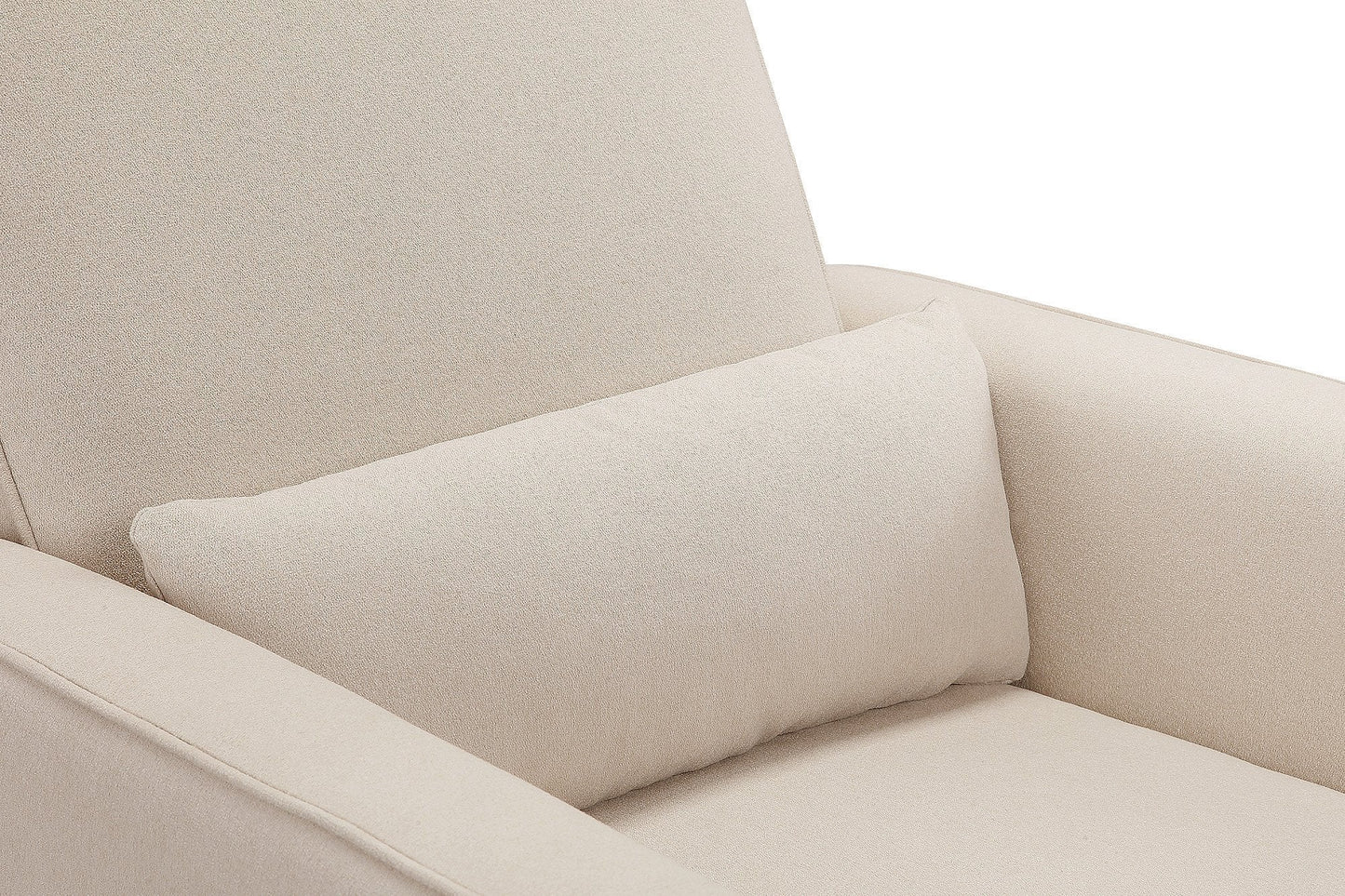 daVinci Olive 360° Swivel Glider Chair w/ Storage Ottoman - Water & Stain Resistant Rocking Glider - GREENGUARD Gold & FSC Certified, Versatile Rocking Chair for Nursery & Living Room, Polyester Cream