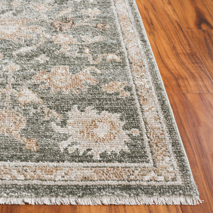 SAFAVIEH Area Rug 10'x14'3" - Hazel Collection - X-Large - Traditional Design, Green & Beige, Non-Shedding & Easy Cleaning, Ideal for Living Room, Bedroom, Dining Space (HZL512Y)