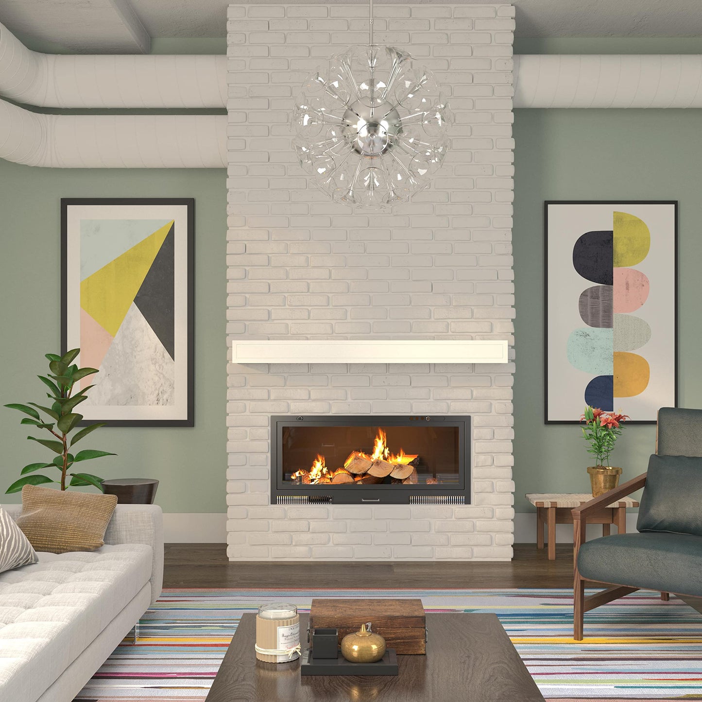 Pearl Mantels ARYB60612 Premium Grade A MDF White mantel shelf, Crisp White paint, 60"L x 9"D x 5"H, The perfect compliment to your hearth and home