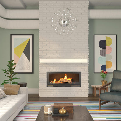 Pearl Mantels ARYB60612 Premium Grade A MDF White mantel shelf, Crisp White paint, 60"L x 9"D x 5"H, The perfect compliment to your hearth and home