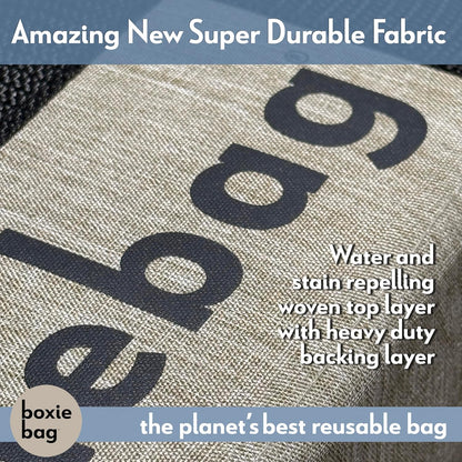 2 Boxiebag Reusable Grocery Bag (Single) Durable Reusable Shopping Bag Box. Insulate, Stand Up, Stay Open, Fold Flat