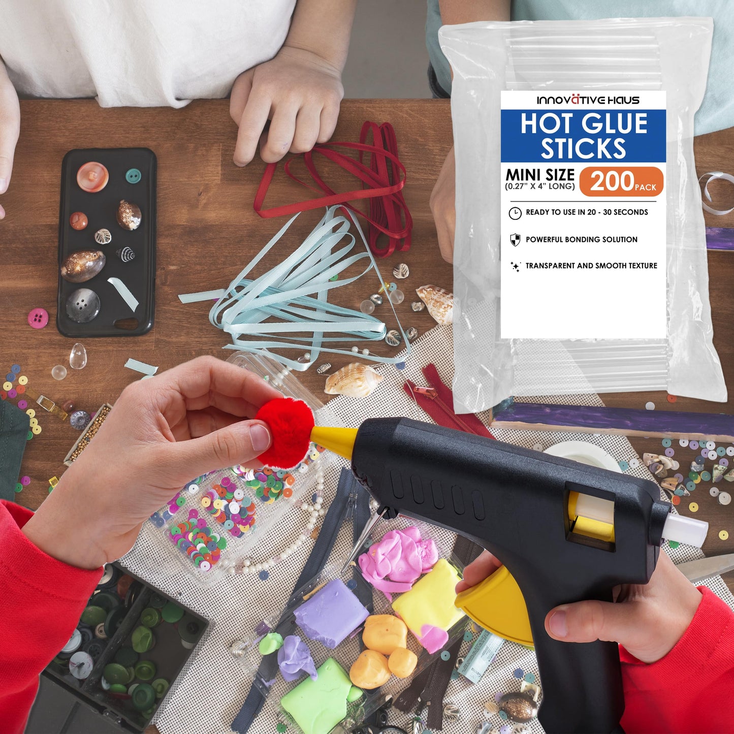 Hot Glue Sticks Combo Pack: Mini and Full Size for All Crafting Needs