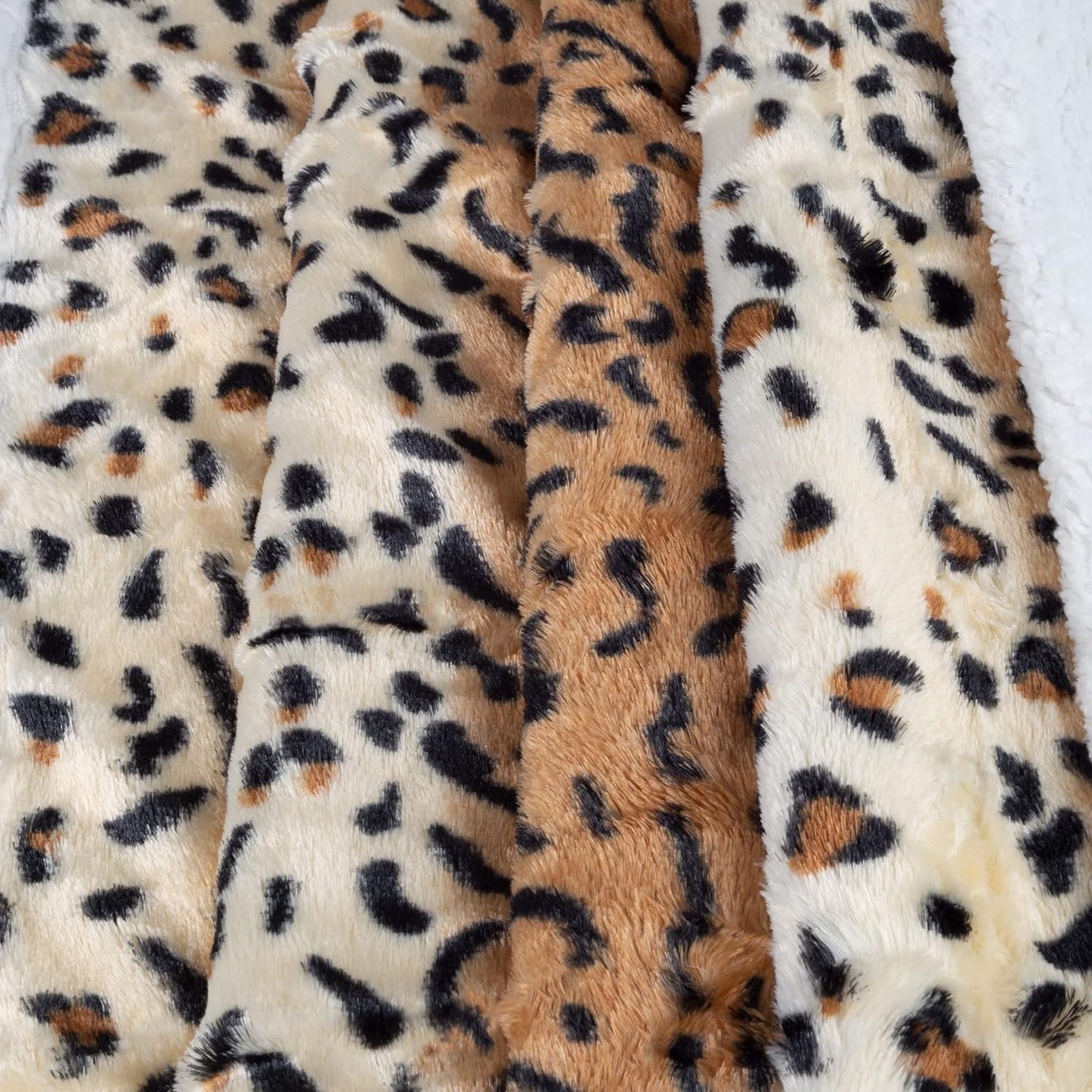 Lavish Home Fleece Sherpa Throw Blanket, Ultra Soft Plush, 50" x 60", Tiger Set of 1