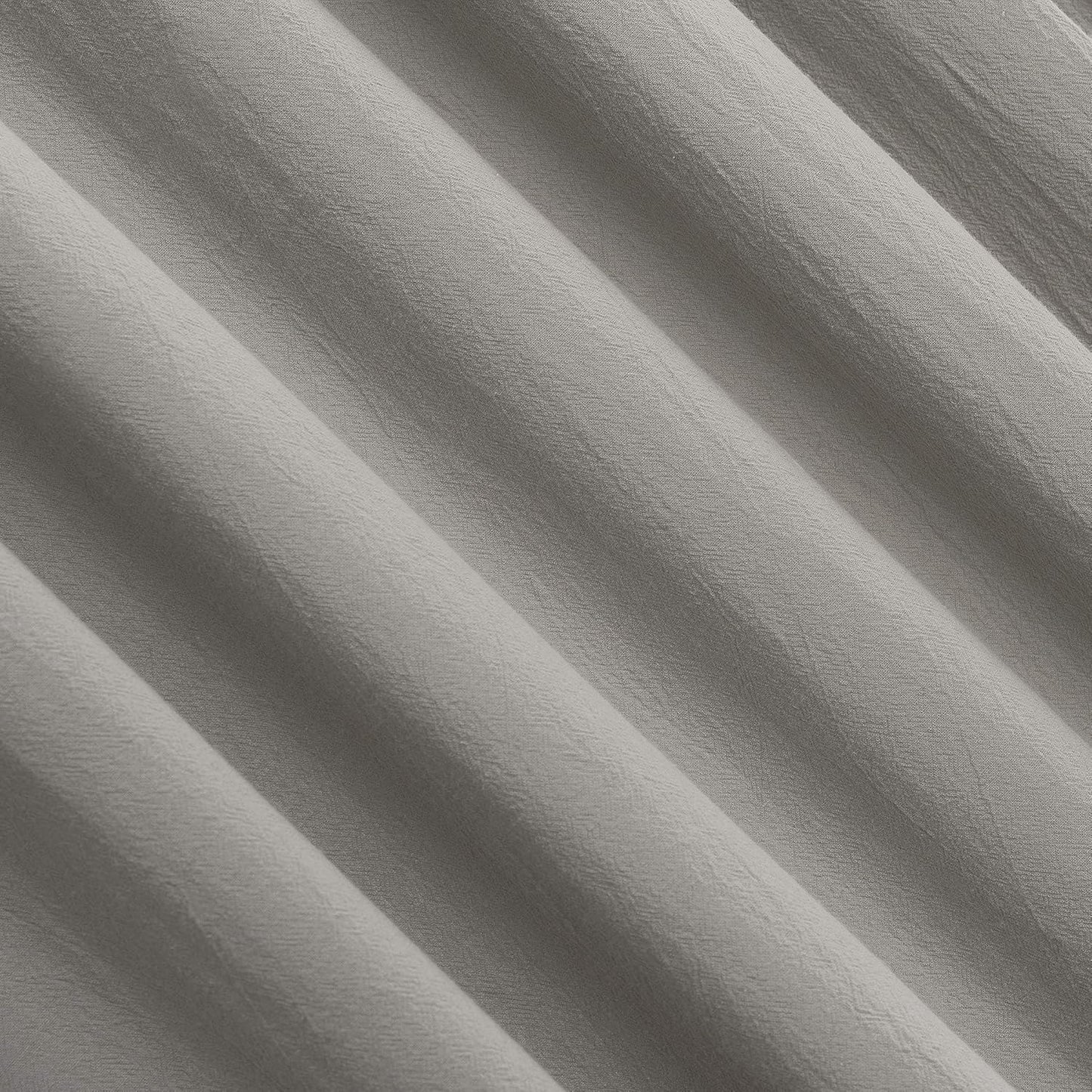 Archaeo Washed Cotton Twist Tab Curtain, 52" x 63", Silver Gray for Home Decor
