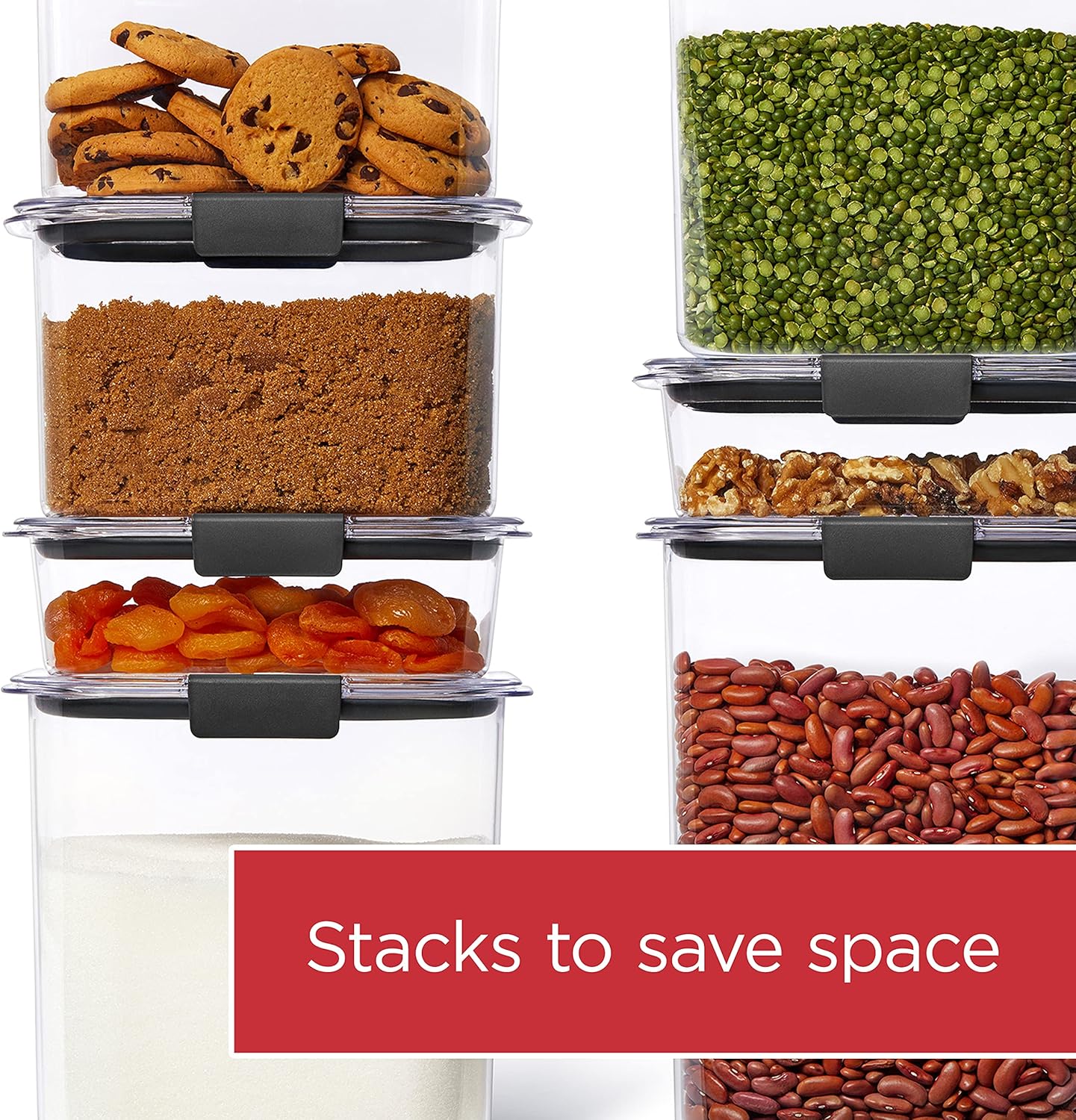 Rubbermaid Brilliance Food Storage Containers - Set of 4, BPA-Free, Airtight & Clear Design