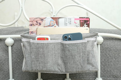 Home Dormitory Bed Hanging Storage Bag, Dark Gray, 31 cm Length, 11 cm Width, 16 cm Height