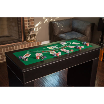 Hathaway Classic Monte Carlo 4 in 1 Casino Game Table - Includes Craps Table, Roulette Table Top, Blackjack Table Top Which Can Be Used as Poker Table Top, Bar Table Top, & Complete Game Accessories