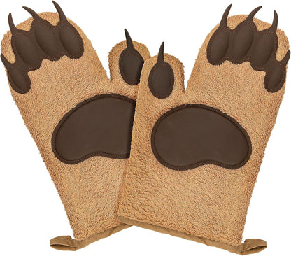 Fairly Odd Novelties FON-10278 Bear Oven Mitts Set, Funny Kitchen Mittens for Baking or Everyday Cooking