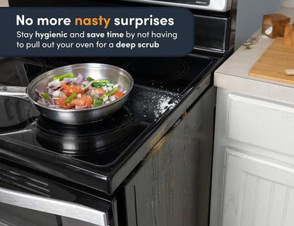 Linda’s Essentials Silicone Stove Gap Covers - Heat Resistant 21-Inch Oven Gap Filler | Easy to Clean Black (2 Pack)
