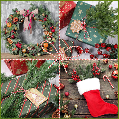 Syhood 50 Pieces Artificial Pine Branches, Christmas Tree Picks for DIY Garland Wreath Home Decor, 2 Styles