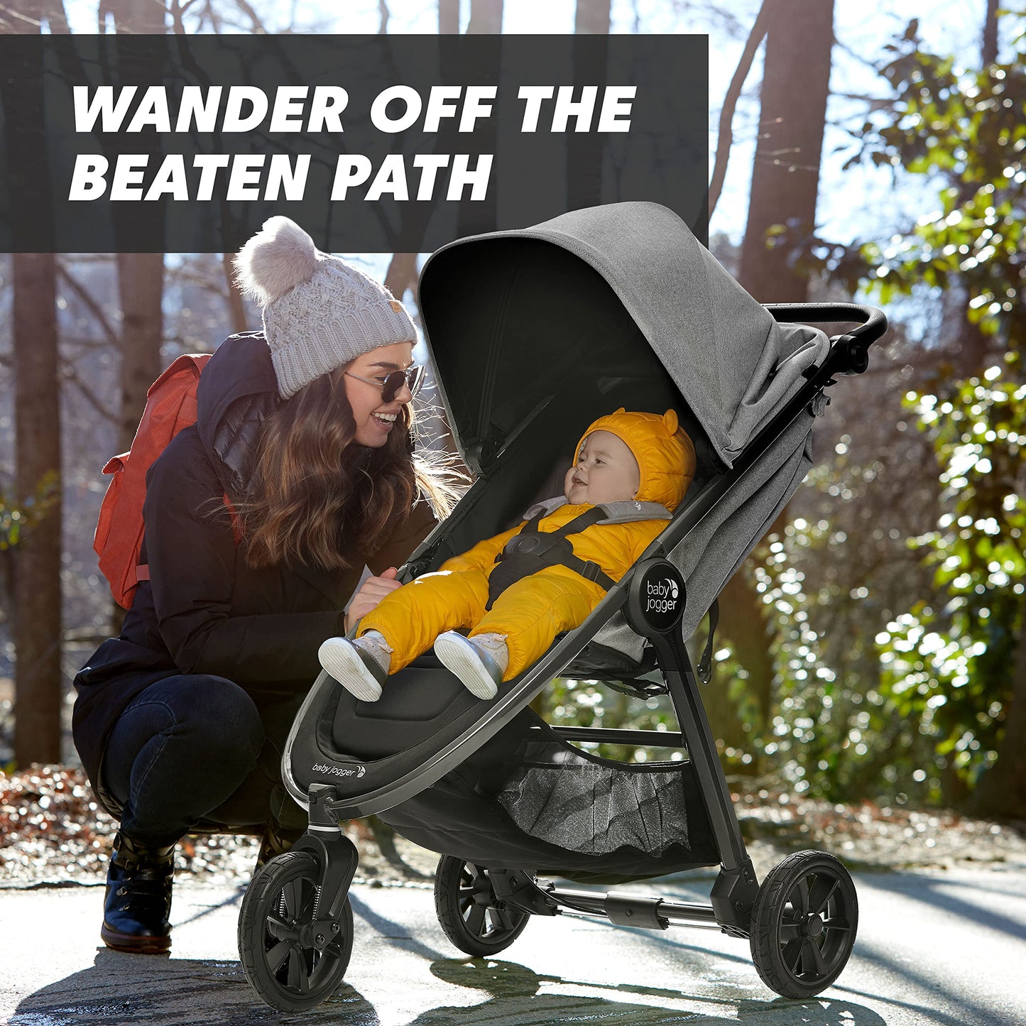 Baby Jogger® City Mini GT2 All-Terrain Lightweight Stroller, Forever Air Tires, One-Hand Fold, All-Wheel Suspension, Baby Stroller with Belly Bar, Leatherette Handlebar, Amazon Exclusive Pike Fashion
