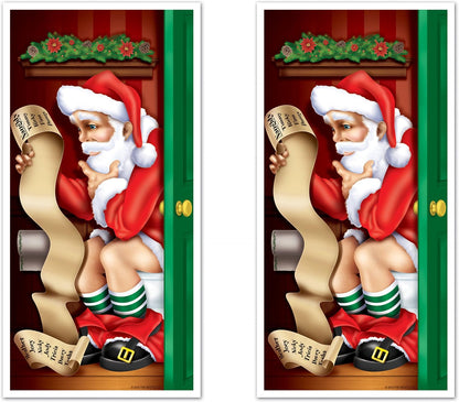 Beistle Santa Restroom Door Cover - Pack of 2