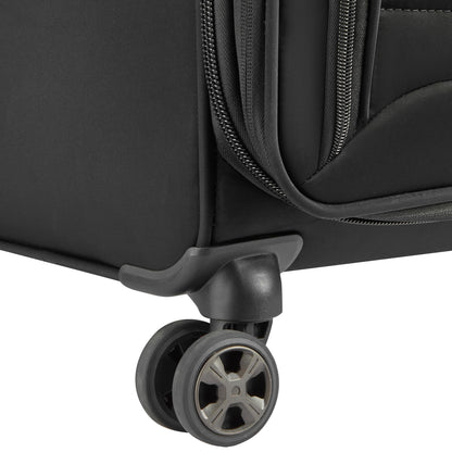 DELSEY PARIS Cruise 3.0 Softside Expandable Luggage with Spinner Wheels, Black, Checked-Large 28 Inch