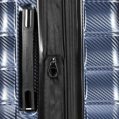 Traveler's Choice Granville II Polycarbonate Expandable Spinner Luggage, Navy, 2 Piece Set (21/29)