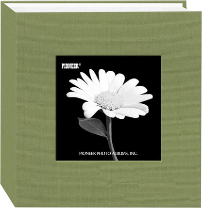 Pioneer DA-100CBF/SG Photo Album, 100 Pocket Fabric Frame Cover, Sage Green