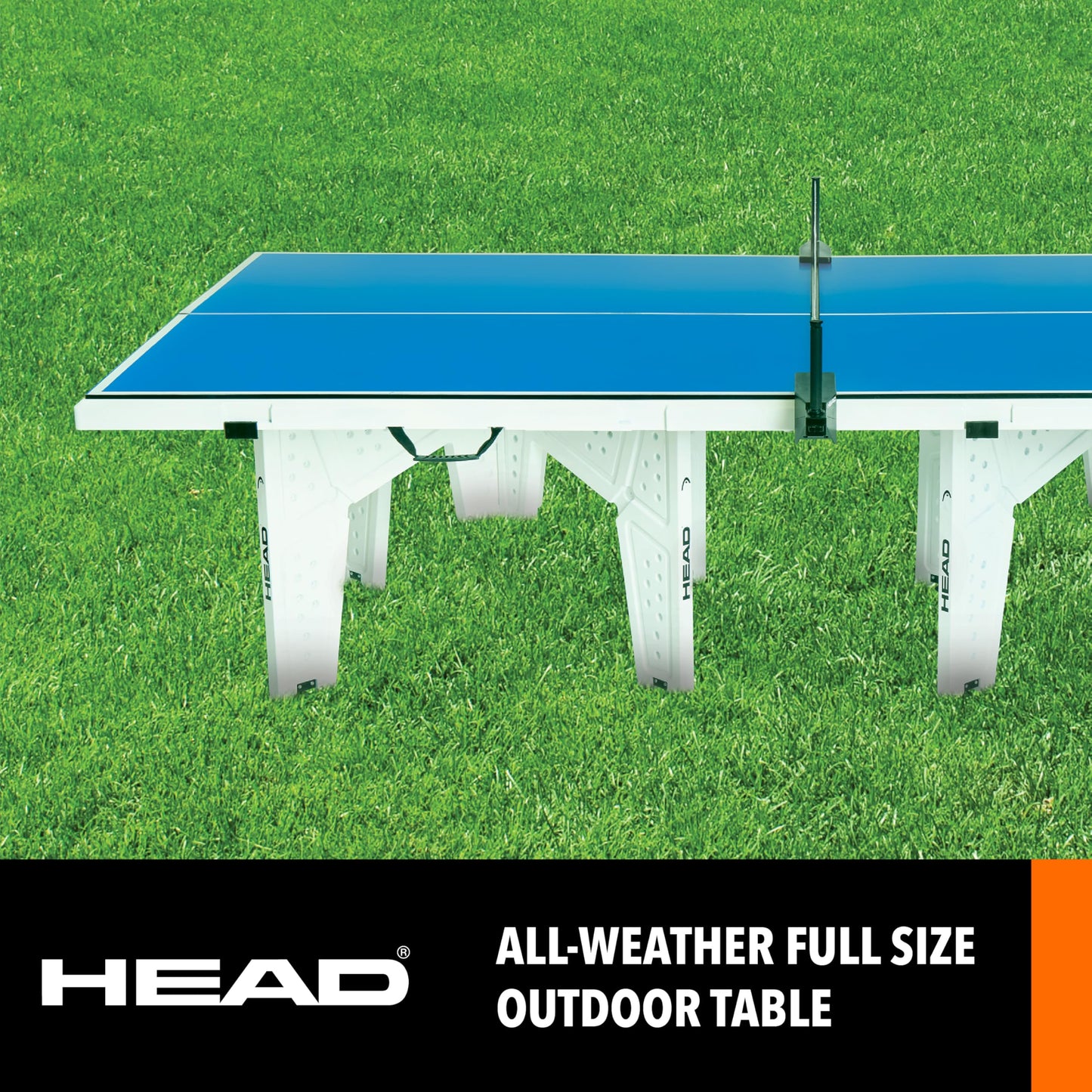 HEAD Full-Size Outdoor Ping Pong Table - 9ft x 5ft - Complete Table Tennis Set with Two Paddles & Three Balls - All-Weather Composite Surface for Outdoor Games - Quick Pop-Up Setup & Ping Pong Paddles