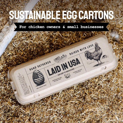 24-Pack, 12-Count Dozen PTCOM Hatortempt Bulk Egg Cartons - Reusable Basket - Recycled Paper Pulp Protection