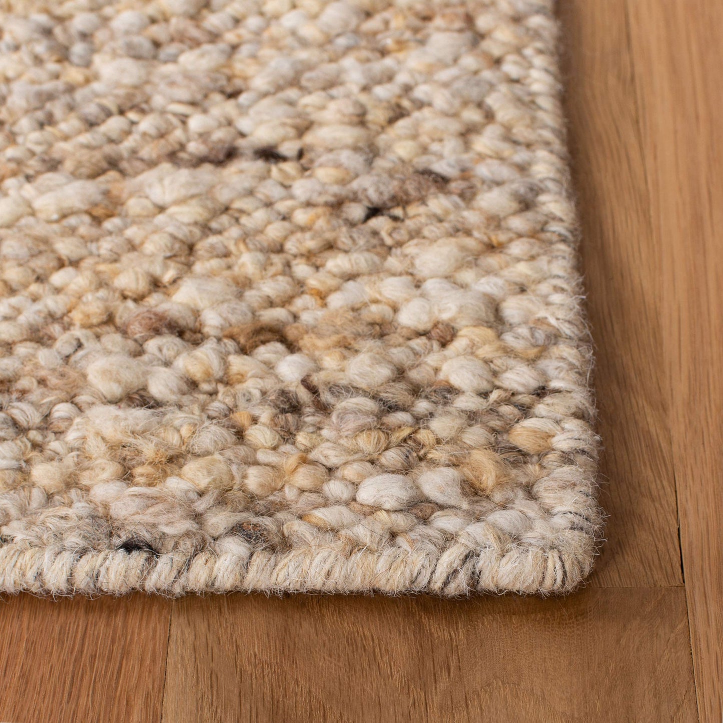 SAFAVIEH Area Rug 8x10 - Natura Collection - Large - Beige, Handmade Wool, Ideal for Living Room, Bedroom, Dining Space (NAT263B)