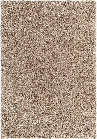 Unique Loom Solid Shag Collection Area Rug (7' 1" x 10' Rectangle, Taupe)