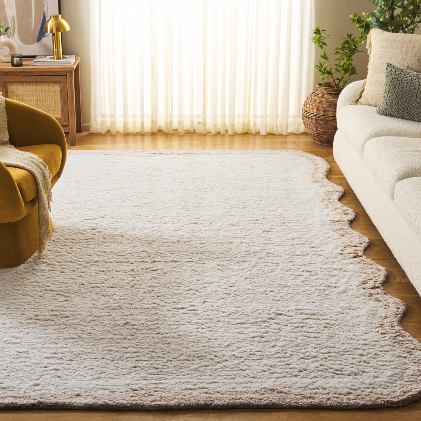 SAFAVIEH Area Rug 8x10 - Vermont Collection - Large - Ivory, Handmade Wool, Ideal for Living Room, Bedroom, Dining Space (VRM210A)