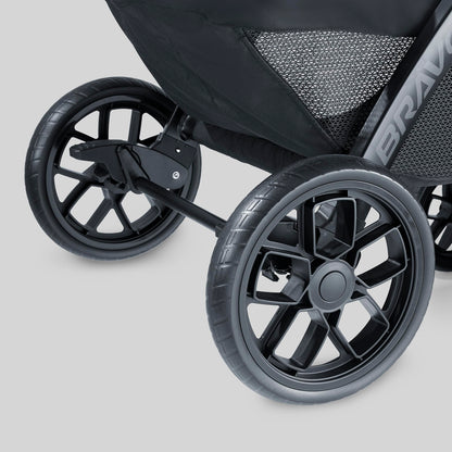 Chicco Bravo LE ClearTex 3-in-1 Trio Travel System, Bravo LE Quick-Fold Stroller with KeyFit Max ClearTex Infant Car Seat and Base, Atlas/Grey