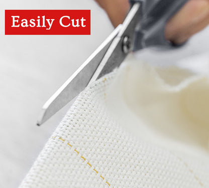 DABLINE 80" x 80" Large Overlocking Primary Tufting Cloth for Rug Tufting with Marked Lines, Monks Cloth for Punch Needle 6.6x6.6 feet