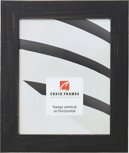 Craig Frames B920 Picture Frame, Country Charcoal Black, 16" x 24"