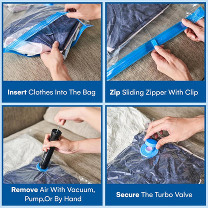 Spacesaver Vacuum Storage Bags (Variety 20 Pack) - Save 80% on Clothing Storage Space, Compression Seal