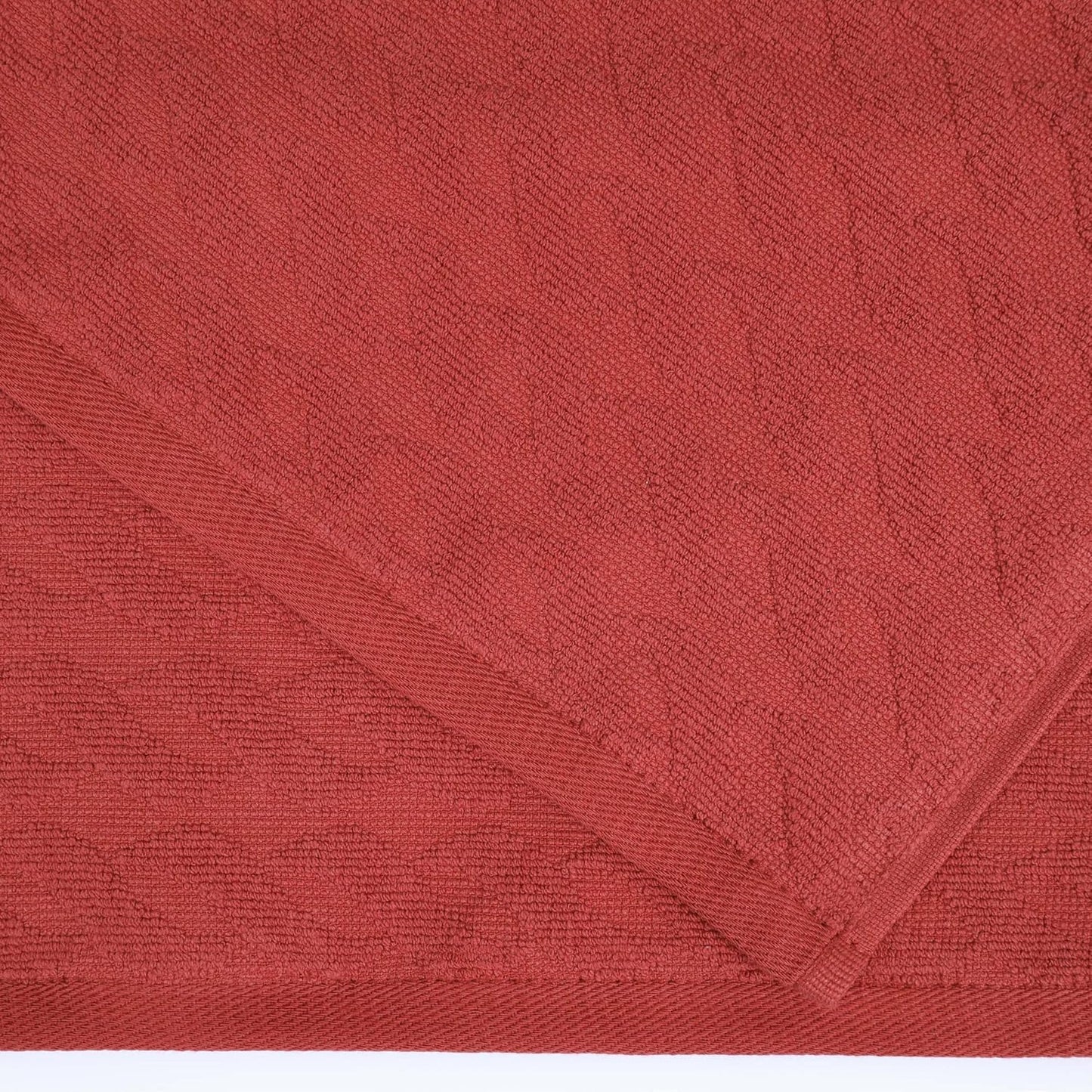 Superior Turkish Cotton Jacquard Solid 12-Piece Washcloth/Face Towel Set, Quick Dry Small Decorative Towels in Maroon