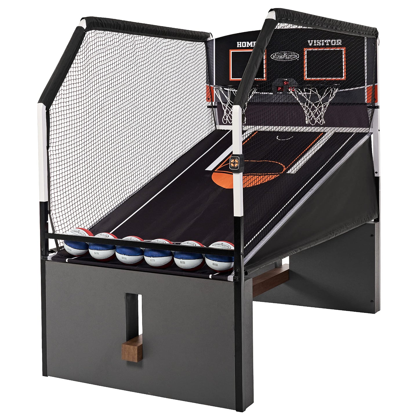 Barrington Billiards Urban Collection Arcade Basketball Game with Electronic Scoring and 7-inch Basketball Set, White