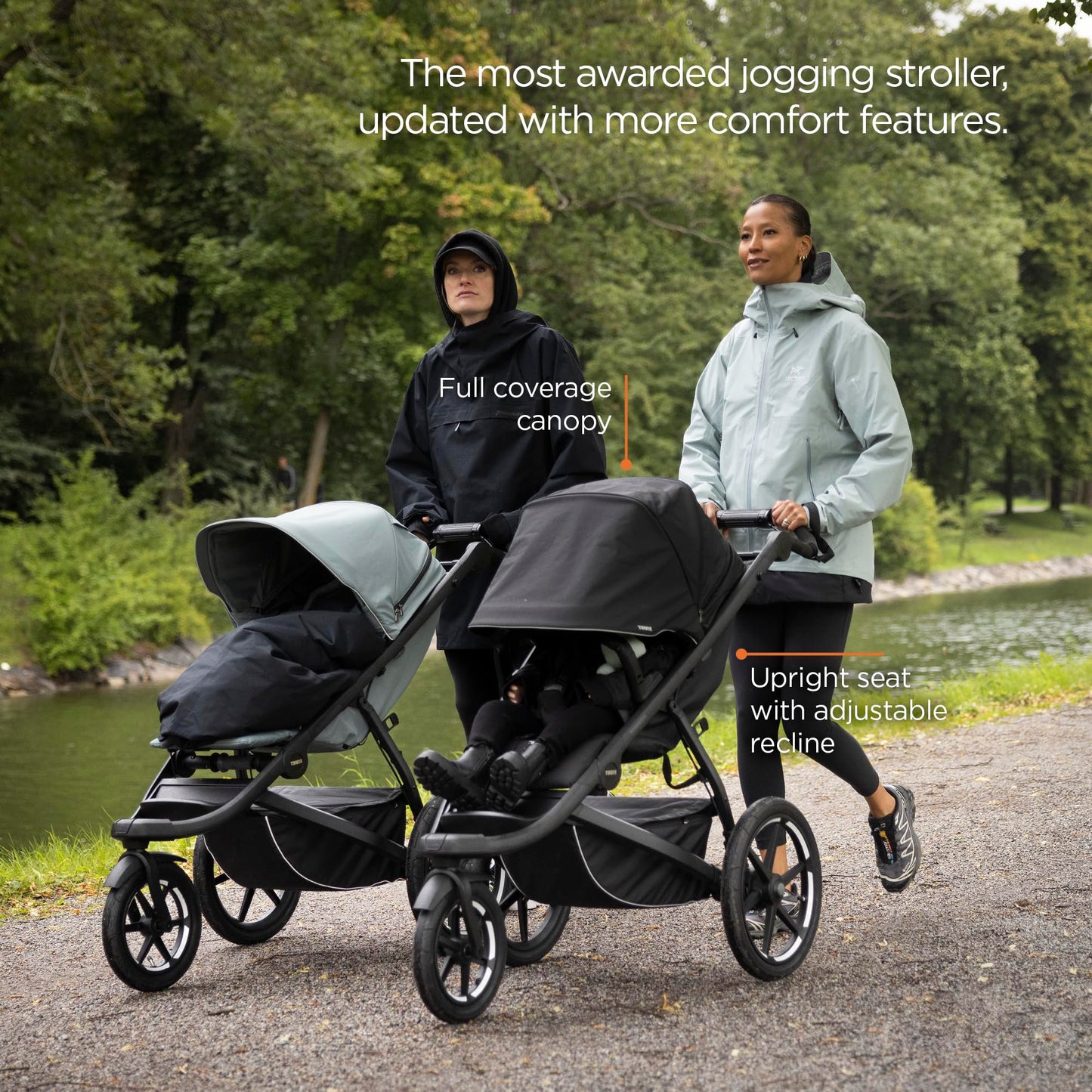 Thule Urban Glide 3 Single Child All-Terrain Stroller, Lightweight, Air-Filled Tires & Suspension, Integrated Hand Brake