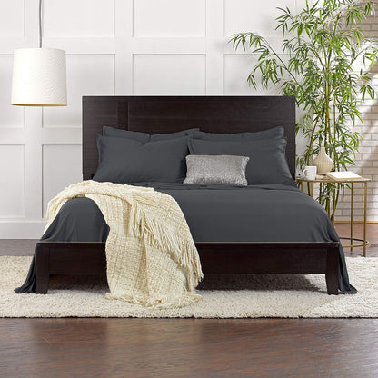 Pure Bamboo Twin Sheets - Luxuriously Soft & Cooling 100% Organic Viscose Bed Sheet Set | Charcoal Color
