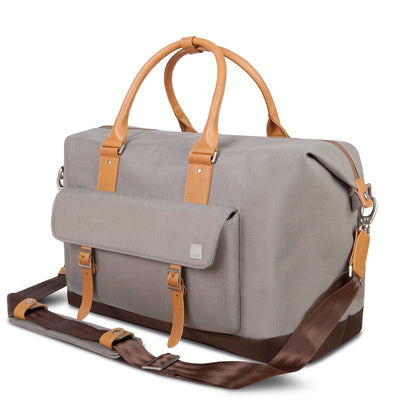 Moshi Vacanza Weekend Travel Bag, Duffle Canvas Luggage, Weather-Resistant Handbag- Gray