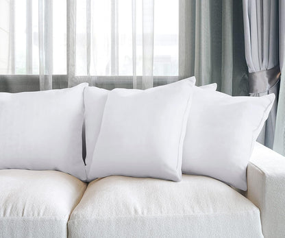 Utopia Bedding Throw Pillows - Fluffy Down Alternative Set of 4 | 24 x 24 Inches, White for Indoor & Outdoor Use