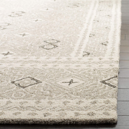 SAFAVIEH Micro-Loop Collection Area Rug - 10' x 14', Grey & Ivory, Rustic Boho Design, Handmade Wool, Ideal for The Living Room, Bedroom, Dining Room (MLP803F-10)
