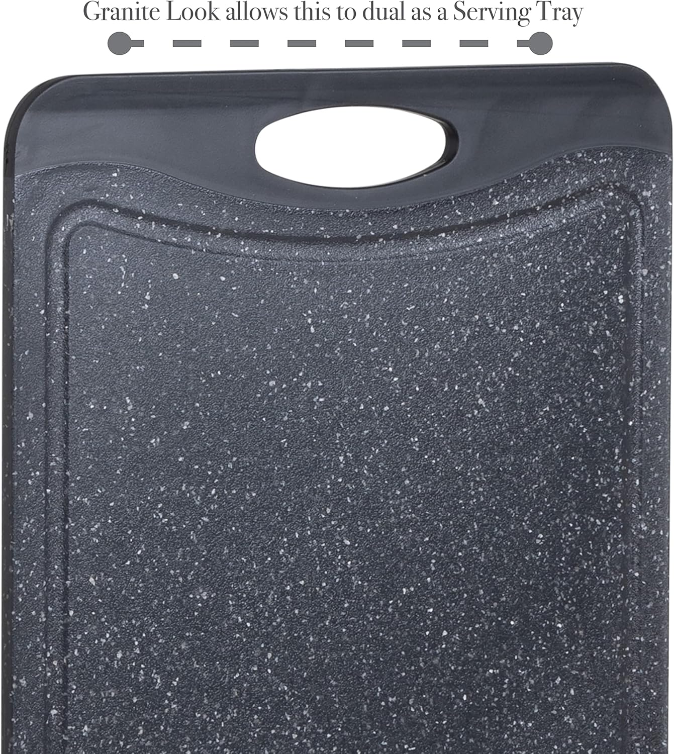 Kitchen Details Large Granite Look Cutting Board, Black