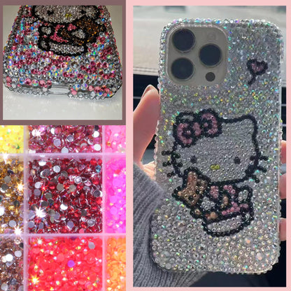 Bedazzle Kit with Rhinestones for Crafting, 28 Colors, 36000 Pieces, 3mm Flat Back Resin Gems, Bling Rhinestone Kits with B7000 Glue, Tweezers and Wax Pen for DIY Diamond Art, Phone, Clothing, Nail
