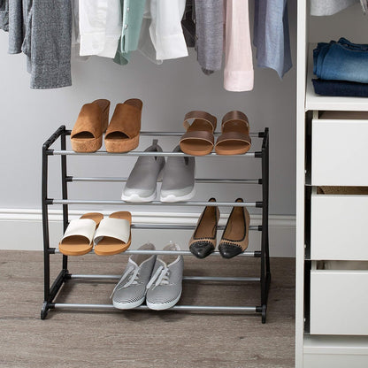 12 Closet Simplify Stackable Shoe Rack | Holds Pairs of Shoes | Maximize & Bedroom Space | Good for Sneakers | Boots |