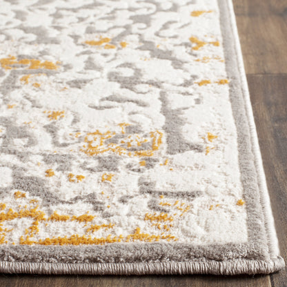 SAFAVIEH Passion Collection Area Rug - 10' x 14', Grey & Ivory, Vintage Distressed Design, Non-Shedding & Easy Care, Ideal for High Traffic Areas in Living Room, Bedroom (PAS406F)