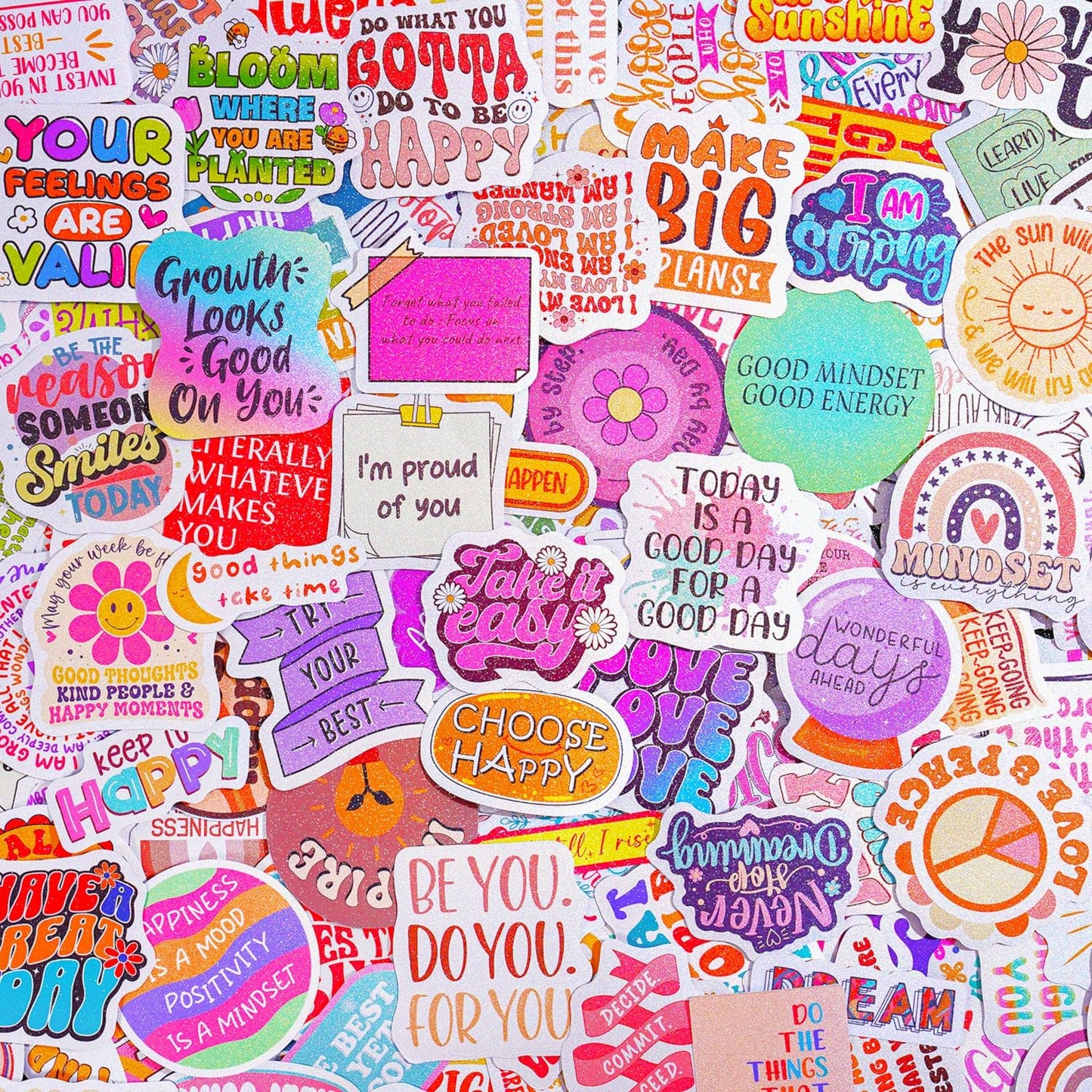 You've Got This by Sticker Pack Puraesla - 300 Positive Affirmation Stickers, Emotional Boost Glitter Motivational Sticker Pack, Encouraging Quotes for Laptop, Water Bottles, Vision Board, Self Love