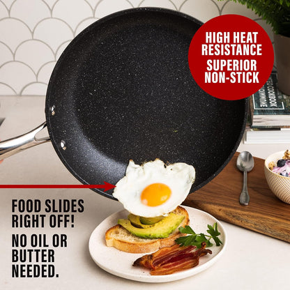 Granitestone 10" Non-Stick Frying Pan with Mineral/Diamond Coating, Stay Cool Handles, Oven/Dishwasher Safe