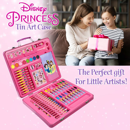 Disney Colored Pencils Art Supplies Kids Drawing Kit School Supplies Painting Kit Girls Drawing Pencils Art Kit Travel Case with Crayons Arts and Crafts for Kids 4-12