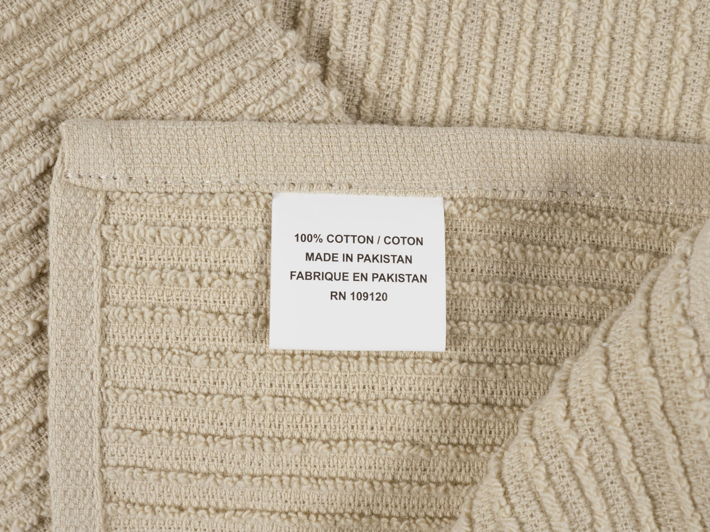 KAF Home Premium Kitchen Towels (18" x 28"), Large 100% Cotton, Flat & Terry Absorbent Dish Towel Set (Beige, 18 x 28-6 Pack)