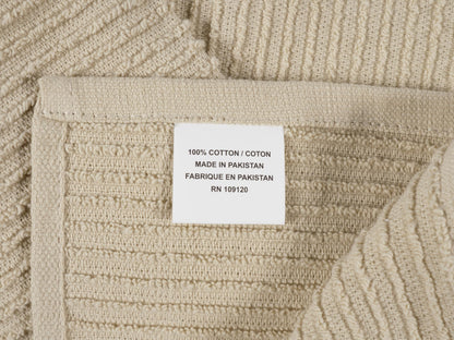 KAF Home Premium Kitchen Towels (18" x 28"), Large 100% Cotton, Flat & Terry Absorbent Dish Towel Set (Beige, 18 x 28-6 Pack)