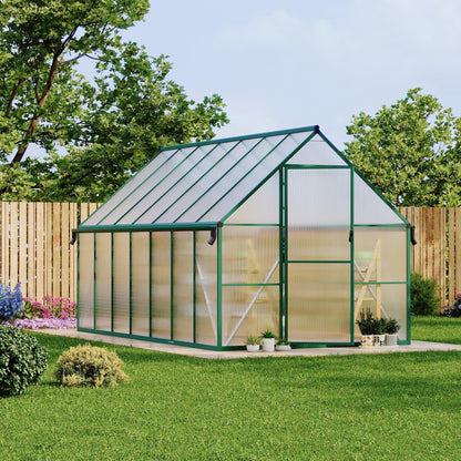Polycarbonate Greenhouse for Outdoors, Large Walk-InGreenhouse with Quick Setup Structure and Roof Vent, Greenhouse with Ventilation