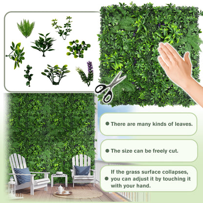 DOPGIB Artificial Green Boxwood Grass Wall Roll: 60"x128"(53.5 SQFT) UV Protected Ivy Privacy Hedge Fence Screen for Chain Link Fences Panel Indoor,Outdoor Patio Balcony & Garden