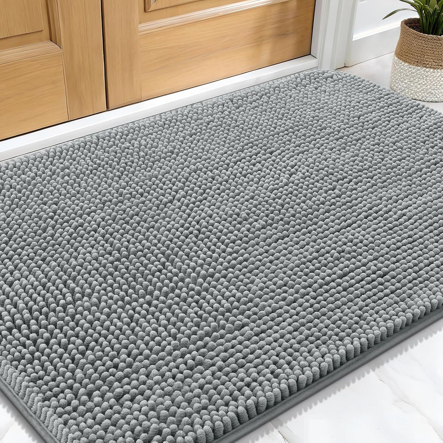 OLANLY Dog Door Mat - 5-Piece Bundle with 30x20 Size in Grey - Durable and Easy to Clean