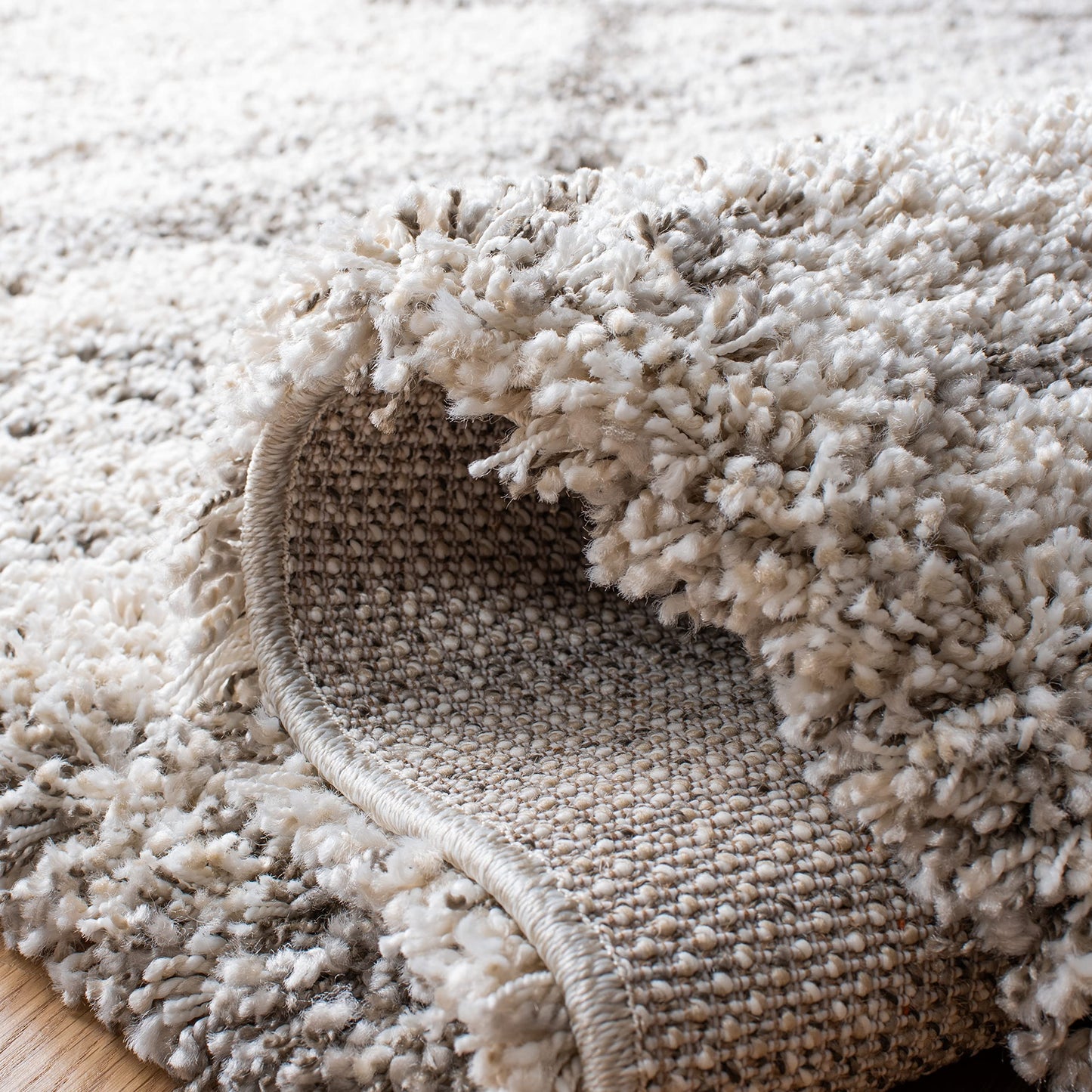 SAFAVIEH Hudson Shag Collection Area Rug - 10' x 14', Grey & Beige, Modern Trellis Design, Non-Shedding & Easy Care, 2-inch Thick Ideal for High Traffic Areas in Living Room, Bedroom (SGH281J)