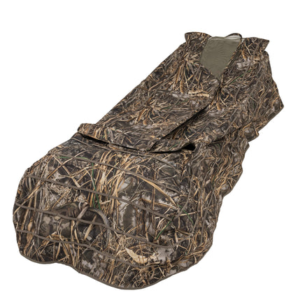 ALPS OutdoorZ Legend Layout Blind - Hunting Blind with Realtree MAX-7 Pattern, Zero-Gravity Chair Design, Waterproof Floor, Mesh Face Screen, Rear Zippered Door, and Backpack Carry Straps
